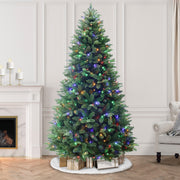 Holiday Time 7.5 ft Pre-Lit Amherst Spruce Green Artificial Christmas Tree, 400 Color-Changing LED