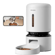 Petlibro Granary Automatic Pet Feeder with 1080P HD Camera, Night Vision, 2-Way Audio, Motion and Sound Alerts, WiFi App Control, 5L Capacity, White, PLAF203