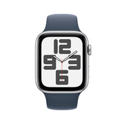 Apple Watch SE 2 44mm Silver Aluminum - Storm Blue Sport Band MREE3LL/A