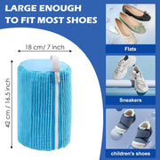 JIAOYUNLILI Shoe Washing Machine Bag Laundry Bag, Sneaker Washing Bag, 7 x 15 inch, (Blue 2pcs)
