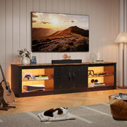 Bestier LED TV Stand for TVs up to 75'', Black