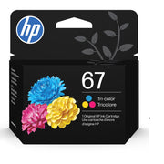 HP 3YM55AN 67 Tri-Color Original Ink Cartridge, Vibrant Cyan Magenta Yellow, Approx 100 Pages,