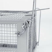 The Perfect Part USA Humane Live Catch Rodent Trap Cage, Galvanized Steel, Fine Wire Mesh, High-Sensitivity Trigger, Reusable