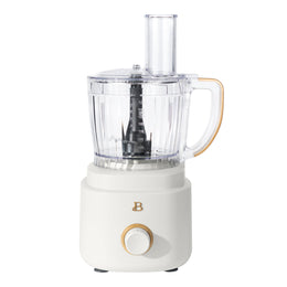 Made By Gather Beautiful 10-Cup Food Processor, Powerful 500-Watt Motor, Wide 3-Inch Feed Tube, Variable Speed Control, White Icing
