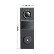 TP-Link Tapo TD20 Smart Wireless Video Doorbell, 2K Live View, 160 Wide Angle, AI Person Detection, Rechargeable Battery, Black