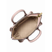 Michael Kors Avril Small Satchel Handbag, Quilted Leather, Gold Hardware, Adjustable Strap, Powder Blush Multi, 12.25 x 7.5 x 5.25 in, 30F4GUSE2L