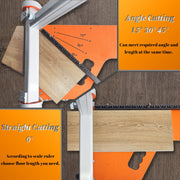 NAACOO Laminate Vinyl Floor Cutter, 13 in Vinyl Plank Cutter with Wheel, One-Step Angle and Length Cutting, Flooring Tool for Laminate, Engineered Wood, LVP, VCT, SPC, WPC