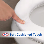 Clorox 59031 Antimicrobial Elongated Soft Cushioned Toilet Seat, White