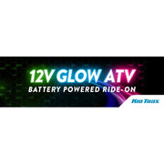 Flybar 12V Glow ATV Ride-On Toy with Bright LED Lights, Blue, Ages 3-6