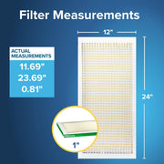 Filtrete HVAC Furnace Air Filter, 12x24x1, MPR 700, MERV 8, Electrostatic Pleated, Dust Pollen Pet Dander Reduction, 6 Pack, 720-6PK-EC
