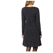 Prana Women's Nadia Dress, Long Sleeve, Wool Blend with Stretch, Fully Lined, Solid Coal, X-Large, W3NADI315