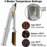 2-in-1 Rotating Hair Styler Automatic Curling Iron Brush with Ceramic Tourmaline Plates