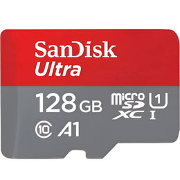 SanDisk Ultra 128GB microSDXC Memory Card, Class 10, UHS-I, A1 App Performance, 120MB/s Read Speed, Without Adapter