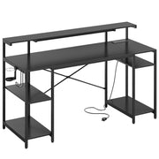 Bestier Gaming Desk with LED Light & Outlets