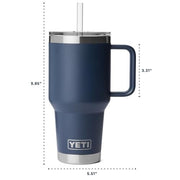 Yeti Rambler 35 oz Straw Mug 2.0, Double-Wall Vacuum Insulated, Dishwasher Safe, Cupholder Compatible, Reusable Straw, Pace Purple, 21071508090