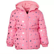 Pink Platinum Big Girl Irridescent Foil GWP Puffer pink, 10-12