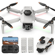Wefone L106 GPS Foldable Drone with 4K UHD Camera, Brushless Motor, 2 Batteries, White
