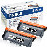 MOLIMER  TN660 Toner Cartridge 2 Pack Black for Brother TN660 TN630 TN 660 TN 630 TN-660 TN-630 Toner Cartridge for DCP-L2520DW DCP-L2540DW HL-L2320D MFC-L2705DW Printer