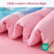 Sonive Full/Queen Kids Comforter Set, 7 Pieces, Super Soft Microfiber with Down Alternative Fill, Rainbow Star Design, All-Season