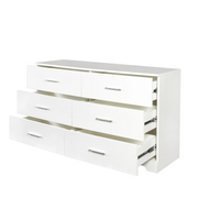 Ktaxon Bedroom Dresser with 6 Drawers, White