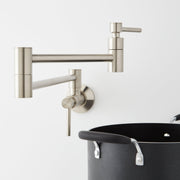 SH349721SS Modern Retractable 4.8 GPM Wall-Mounted Single Hole Pot Filler - Stainless Steel