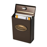 Architectural Mailboxes Designer Medium Vertical Wall Mount Locking Mailbox, Venetian Bronze with Brushed Brass, DMVKGVAM