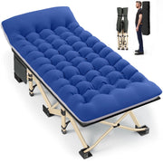 GVDV Folding Camping Cot with 2 Sided Comfort Mattress