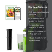 Aeitto Juicer SJ023 Machines, Cold Press Juicer, 5.4