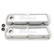 Edelbrock Signature Series Automotive Engine Valve Cover, Chrome-Plated Aluminum, 3.7 in Height, Compatible with Ford 260-289-302 and 351W V8 Engines, 4460