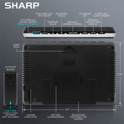 Sharp Weather Station with Wireless Indoor Outdoor Thermometer, Humidity Monitor, Atomic Clock, Alarm, Calendar, 12-Hour Forecast, AC or Battery Powered, SPC1027AMZ