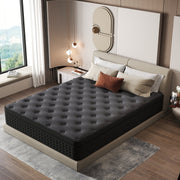 Zekbip 12DZ-KING 12 Inch Hybrid Mattress with Cooling Gel Memory Foam and Individually Wrapped Pocket Coils, Medium Firm, Queen