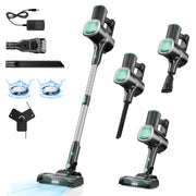 Prettycare Cordless Stick Vacuum Cleaner, 30Kpa Suction, 40-Minute Runtime, 6-in-1 Versatile Design with LED Lights, 1L Dust Cup, WC02