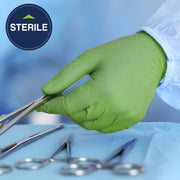 Halyard Micro Surgical Gloves, Sterile Polyisoprene, Powder Free, 7.9 mil Thickness, Size 6.5 Small, Green, Box of 100 SGL90065