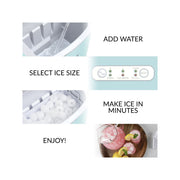 Igloo IGLICEB26HNAQ Automatic Self-Cleaning Portable Electric Countertop Ice Maker Machine With Handle, 26 Pounds in 24 Hours, 9 Ice Cubes Ready in 7 minutes, With Ice Scoop and Basket