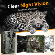 QUNSE HL-9036 Trail and Game Camera, 60MP Photos, 8K Video, 0.2s Trigger Speed, No-Glow Night Vision, 65ft Range