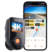 Vantrue AI 4K Dash Cam with ADAS Collision Alerts, STARVIS 2 Night Vision, PlatePix Technology, 5G WiFi, Voice Control, GPS, 24H Buffered Parking Mode, 1TB Max VT-F010030