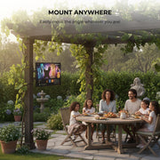 CondoMounts ZeboZap Gazebo TV Mount, Full-Motion Square Post Pole, Weatherproof Black, Fits 19-50 in TVs, Holds 66 lbs, ZZTVA2022