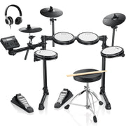 Donner DED-200 Adults Electric Drum Set 31 Kits and 450+ Sounds, Throne, Headphones, Sticks, USB MIDI