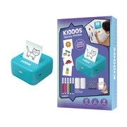 Kiddos Sticker Maker Machine, Ink-Free Thermal Printing, Portable Rechargeable DIY Craft Kit with Markers, Sticker Rolls, USB-C Cable for Kids 8+