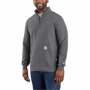 Carhartt Men's Flame Resistant Force Midweight Quarter-Zip Sweatshirt, Granite Heather, Large, 105028