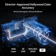Valerion VisionMaster Pro2 4K Triple Laser Projector, 3000 ISO Lumens, HDR10+, IMAX, Google TV, Nocturne Blue