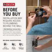 Delta Ashlyn In2ition 2-in-1 Dual Shower Head with Dual-Function Handle, Champagne Bronze, Brushed Finish, T17264-I-CZ