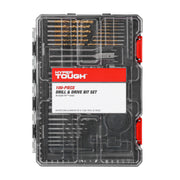 Hyper Tough 100-Piece Drill and Drive Tool Set with Assorted Steel Bits, Clear Click Fit Case, 42989CF