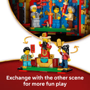 LEGO Spring Festival Fortune Firecracker Building Toy, Interactive Wall Art with Sound Effects, 1039 Pieces, Ages 9+, 80118