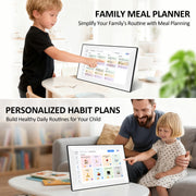 Jazeyeah 10.1 Digital Calendar Planner, Touchscreen FHD 1080p Display, Family Scheduling, Chore Rewards, Meal Planning, C004