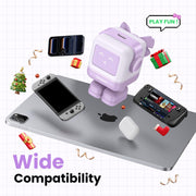 Ugreen Nexode RG 30W USB-C GaN Charger, Robot Design, Compact Foldable Plug, Kawaii Purple