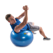 GoFit 55cm Stability Ball for Core Training with Pump and Exercise Guide, Blue