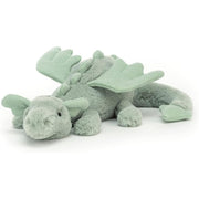 Jellycat Sage Dragon Stuffed Animal, Little 12 inches