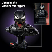 LEGO Marvel Venom Bust Building Set, 413 Pieces, Includes Venom Minifigure, Pedestal Display Stand, 76356