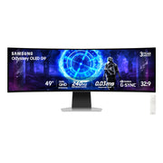 Samsung Odyssey OLED G9 Curved 49-Inch Dual QHD 240Hz 0.03ms Gaming Monitor, Glare Free, FreeSync Premium Pro, G-Sync Compatible, Silver